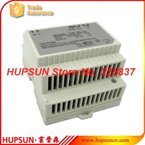 

DR-30 fonte 30w 220vAC to DC 5v 3a 12v 15v 2a 24v DIN Rail switching power supply source LED driver transformador