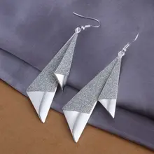 Estilo del verano fine silver plated pendientes 925-sterling-silver belleza joyería pendientes de gota para para SE326