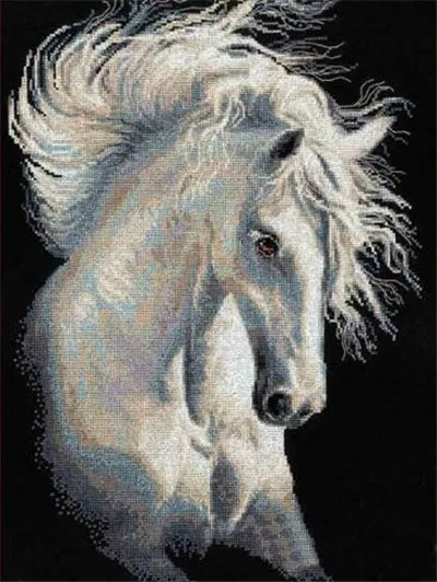 MTEN Diamond Embroidery Anmial Cross Stitch DIY Diamond Painting Horse Diamond Mosaic Rhinestones Home Decor landscape needle felting