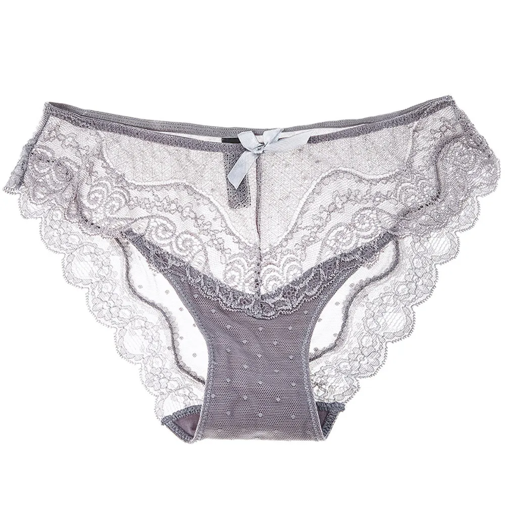 high waist panties Lace Flowers Low Waist Underpants Transparent Breathable transparent pants ropa interior sexy mujer erotica