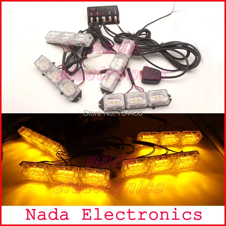 4X9LED Автомобильные Стробоскопы 36LED вспышки сигнальная лампа полиция авто решетка огни автомобиля решетка фары красный синий Янтарный белый зеленый 4X9LED Автомобильные Стробоскопы 36LED вспышки сигнальная лампа полиция авто решетка огни автомобиля решетка фары красный синий Янтарный белый зеленый