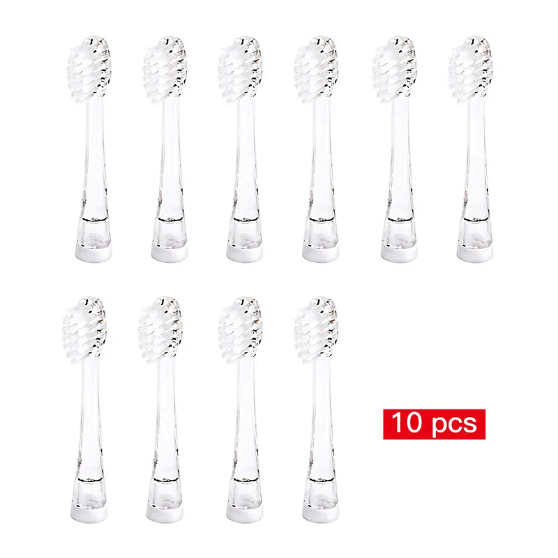 

10PCS Seago DuPont Bristles Baby Electric Replacement Electric Toothbrush Heads Super Soft bristle Hygiene Care Clean for SG-621
