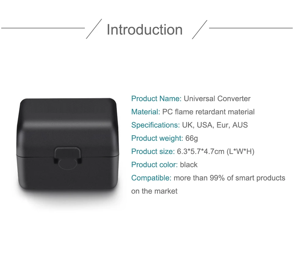 1PC Universal US AU EU UK Plug Converter 2 Round Pin Socket Euro Europe Global Travel Wall AC Power Charger Outlet Adapter (4)