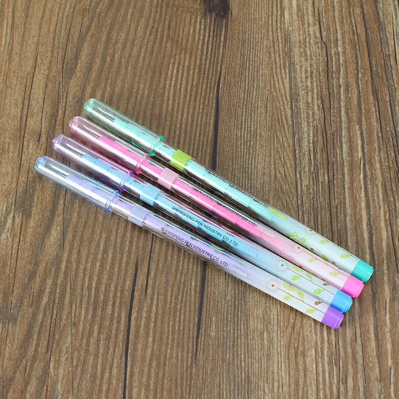 Kicute, 4 шт./упаковка, многоцветные сменные карандаши, строительный блок, не затачивающийся карандаш-пуля, карандаш для записи, для детей, подарки, канцелярские принадлежности