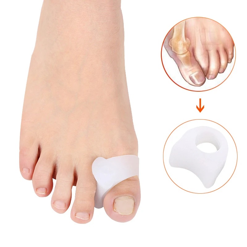 1 пара прокладок для пальцев ног, гелевые разделители для ног для устранения проблем с ногами и боли от шипов, перекрещивающихся пальцев и кривых пальцев