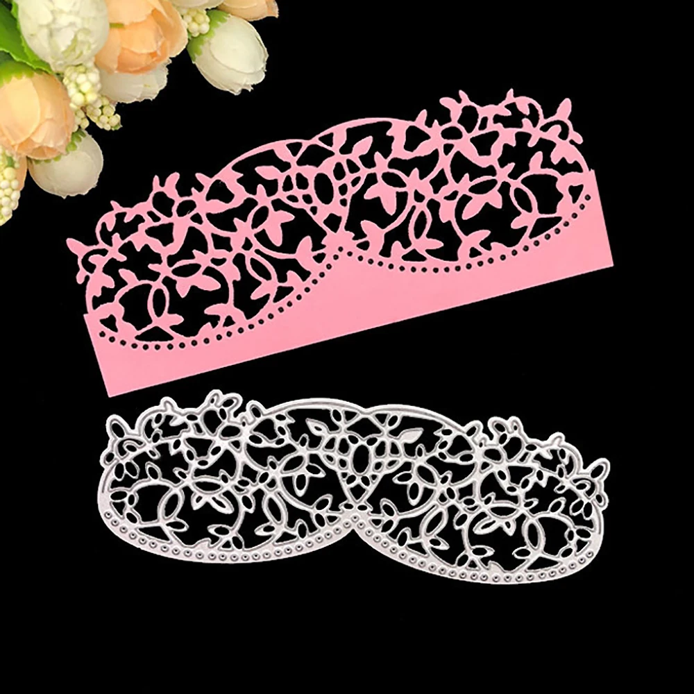 

Lychee Life European Lace Trim Pattern Cutting Dies Metal Template Dies For Scrapbooking Stencil DIY Album Cards Decoration