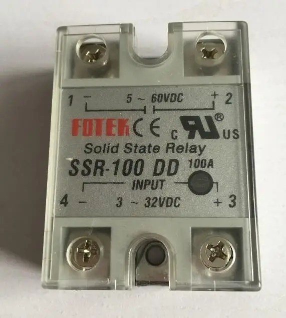 

5-60VDC to 3-32VDC 100A SSR-100DD Solid State Relay Module with Plastic Cover