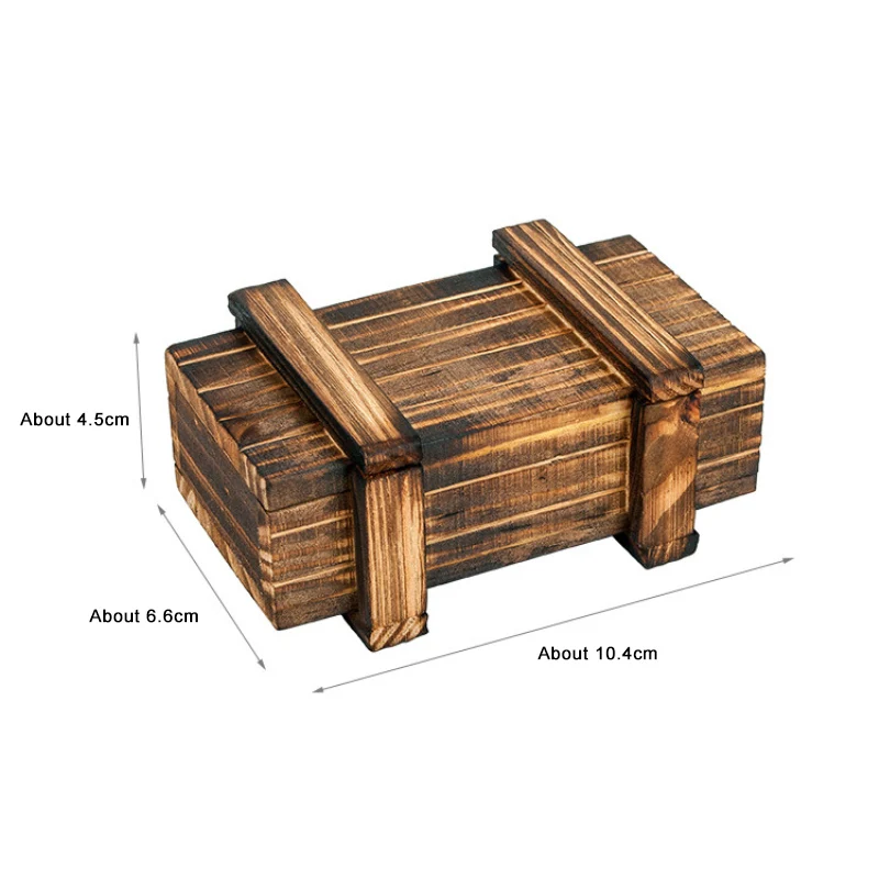 Волшебная коробка-головоломка, винтажная деревянная головоломка, IQ пазлы, игрушки, магический отсек, развивающие игрушки для детей с секретным ящиком - Цвет: BT040