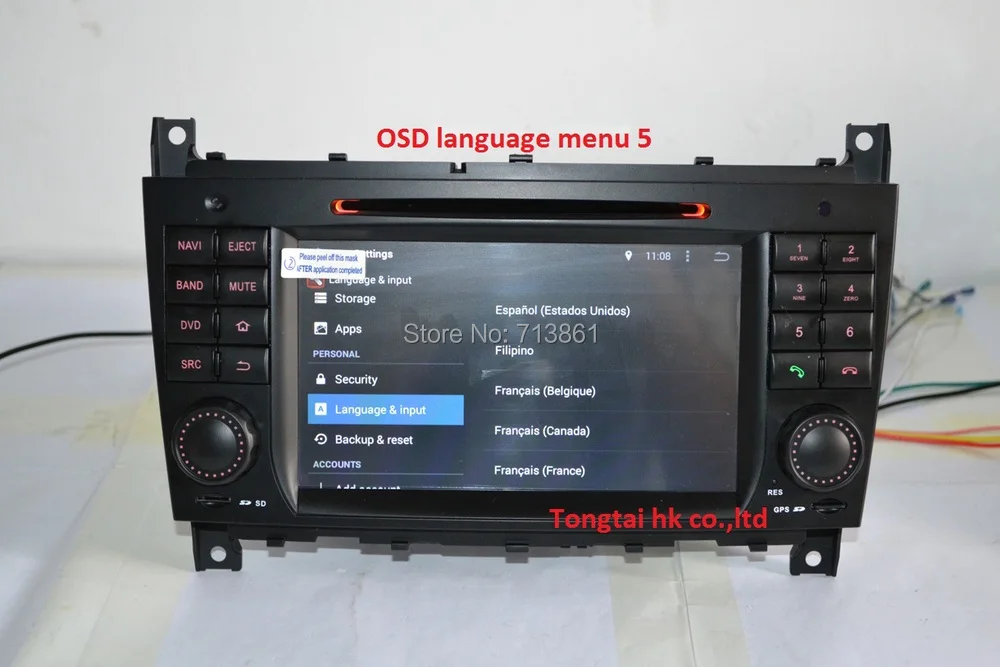 Cheap 7" Android 7.1 for mercedes w203,clk w209 2din car dvd,gps navigation 3G,Wifi,radio,bluetooth,Steering wheel Canbus Free 8g map 13