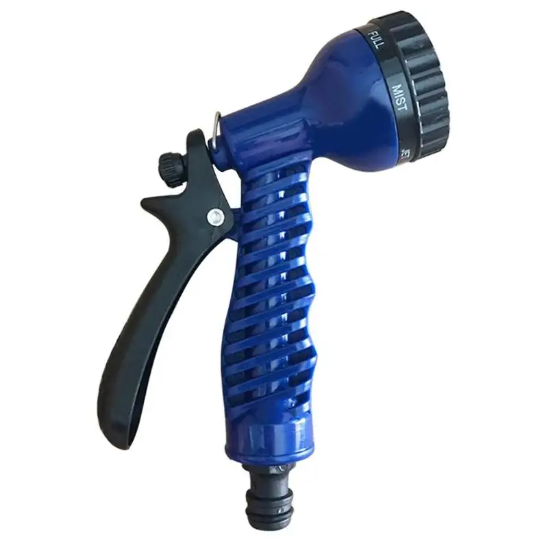 Пистолет-разбрызгиватель высокого давления, регулируемый садовый шланг, автомобильный распылитель воды, шланг для мытья автомобиля, садовый водяной пистолет - Цвет: Синий