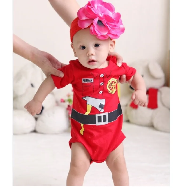 Police Baby Bodysuits Baby Boy Clothes Ropa Bebe Fireman Costumes Jumpsuit For Baby Shortalls 100 Cotton Baby Bodysuits Bodysuit Baby Boybodysuit Baby Aliexpress