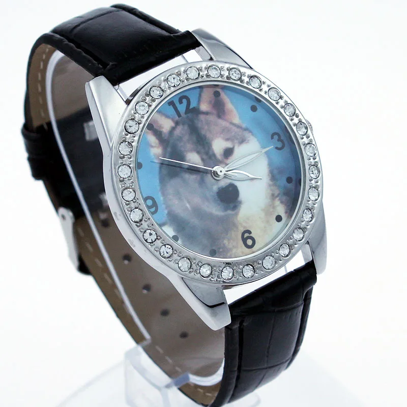 Часы наручные с кожаным ремешком и кристаллами L16|watch brand|watch fwatch fashion |