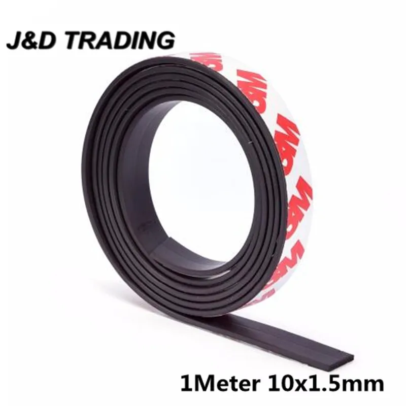 

1 Meter self Adhesive Flexible Magnetic Strip 3M Rubber Magnet Tape width 10mm thickness 1.5mm 10mm x 1.5mm