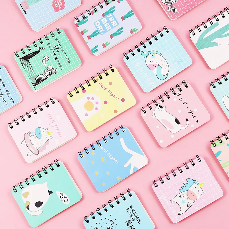 

Mini Small Pocket Cute & Kawaii Notebook Coil Paper Notepad Dialy Books for School Office Supply Stationery