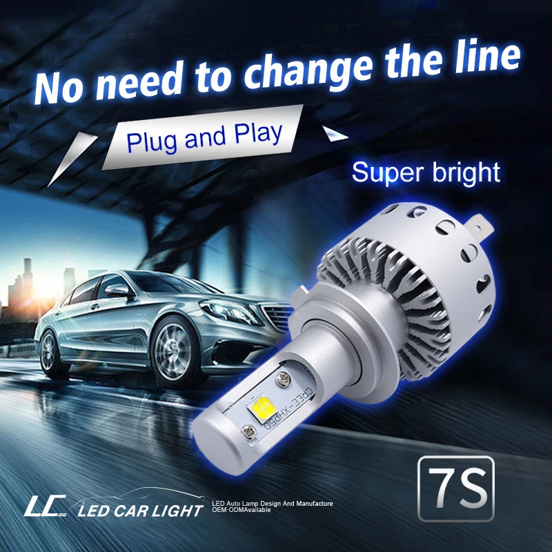 AZGIANT 2 шт. 8000LM 40 Вт Автомобильный светодиодный фары лампы H1 H3 H4 H7 H11 H15 9005 9006 9012 6500 K белый XHP-50 свет Светодиодная лампа для автомобиля
