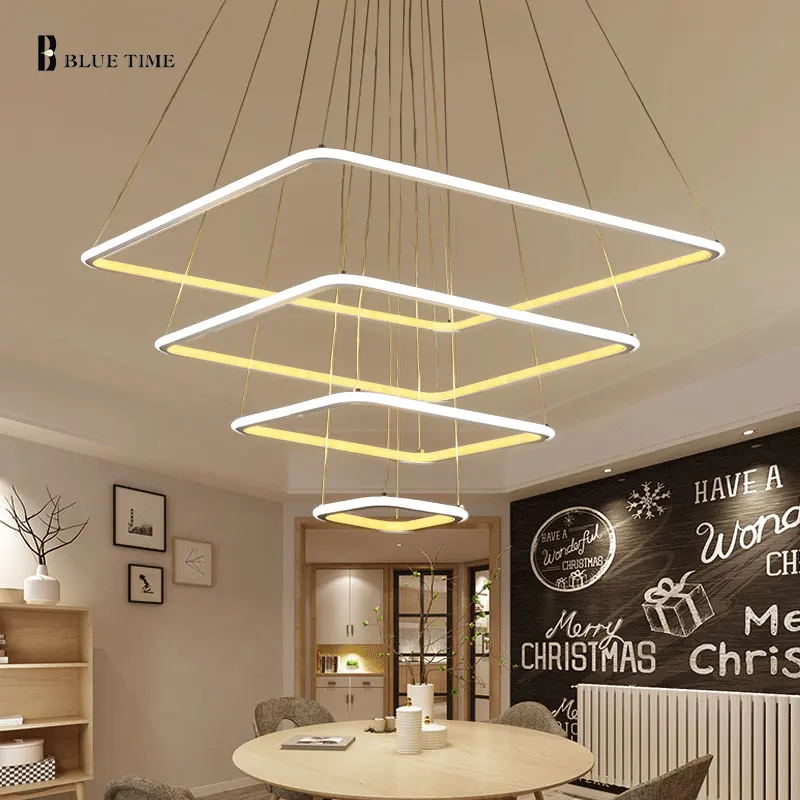 

Square Modern LED Pendant Lights For Living Room Dining room Kitchen Light Fixtures Hanging Lamp Pendant Lamp Luminaire de techo