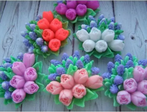 Силиконовые формы для цветов 3d формы для Тюльпанов формы для мыла формы для лесных цветов формы для Тюльпанов форма для подарка на День Матери букет цветов