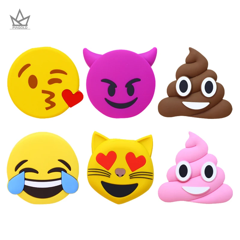 

Cute emoji Portable Power Bank 8000mAh Universal 18650 External Battery Dual USB Port Charger For Mobile Phones For iphone Ipad