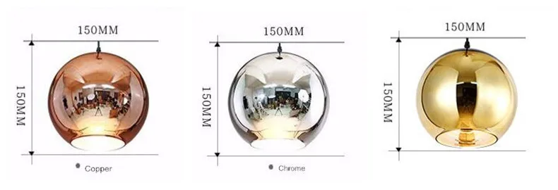 Подвеска в виде стеклянного шара, современные люстры, зеркальный шар, подвесной светильник, светильник для дома, кухни, декоративное освещение