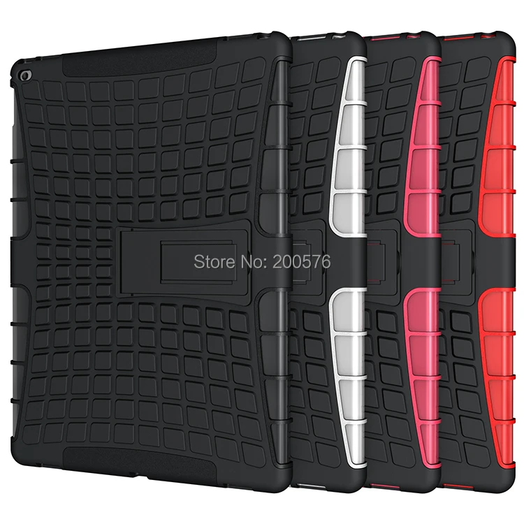 

Mix color Heavy Duty TPU&PC Dual Armor case For iPad Pro with stand " 12.9 inch " In Stock Free Shipping 1 pcs