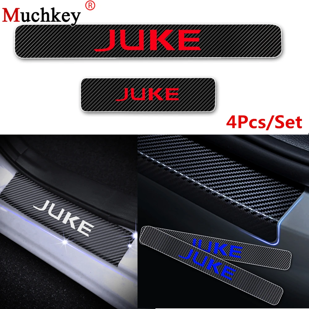 Car Accessories Carbon Fiber Vinyl Door Sill Sticker For Nissan