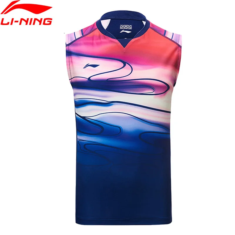 

Li-Ning Men Badminton Series Tank For National Team Fans Version Sleeveless AT DRY Breathable LiNing Sports Tops AVSP091 CAMJ19