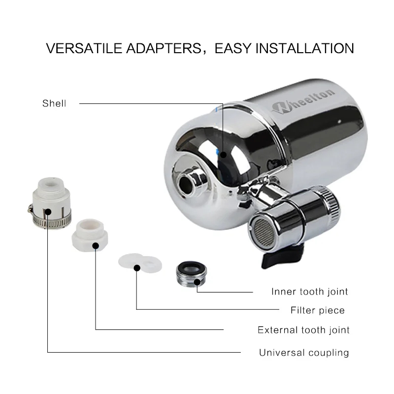 Wheelton Kitchen Water Filter Faucet(F-102-1E) Water Ionier Remove Water Contaminants Alkaline Water Ceramic Cartridge Purifier