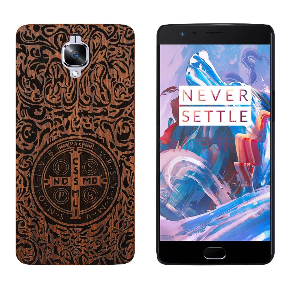 Techase телефон чехлы для oneplus 3 твердые деревянные estojo для oneplus 3 т случаях тигр/Компас/волк /Библия/Скелет гравировка логотипа