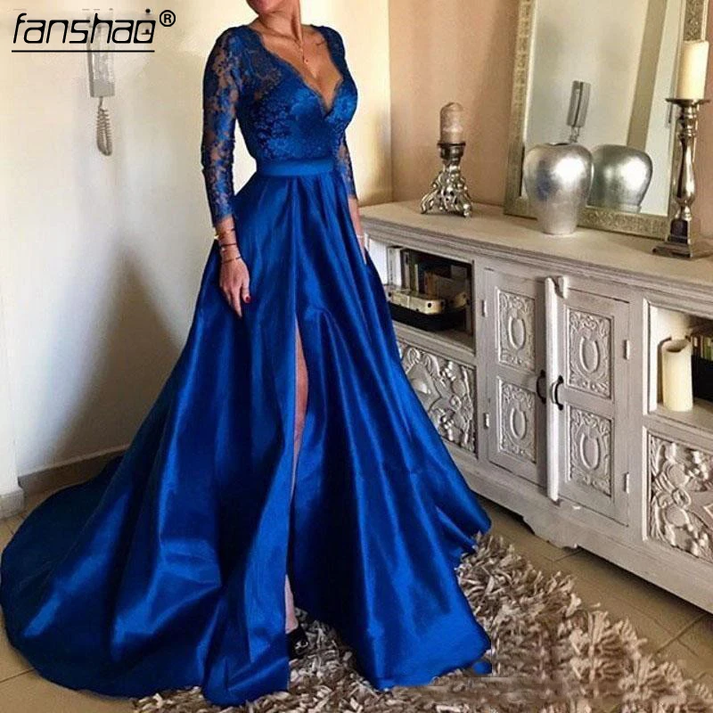 royal blue prom dresses 2019 plus size