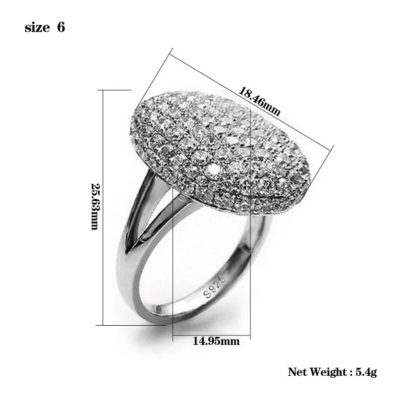 Новое поступление, настоящее 925 пробы Серебряное кольцо, обручальное, роскошное, для женщин, 88 шт., ювелирное изделие с камнями, персонализированное LR103S