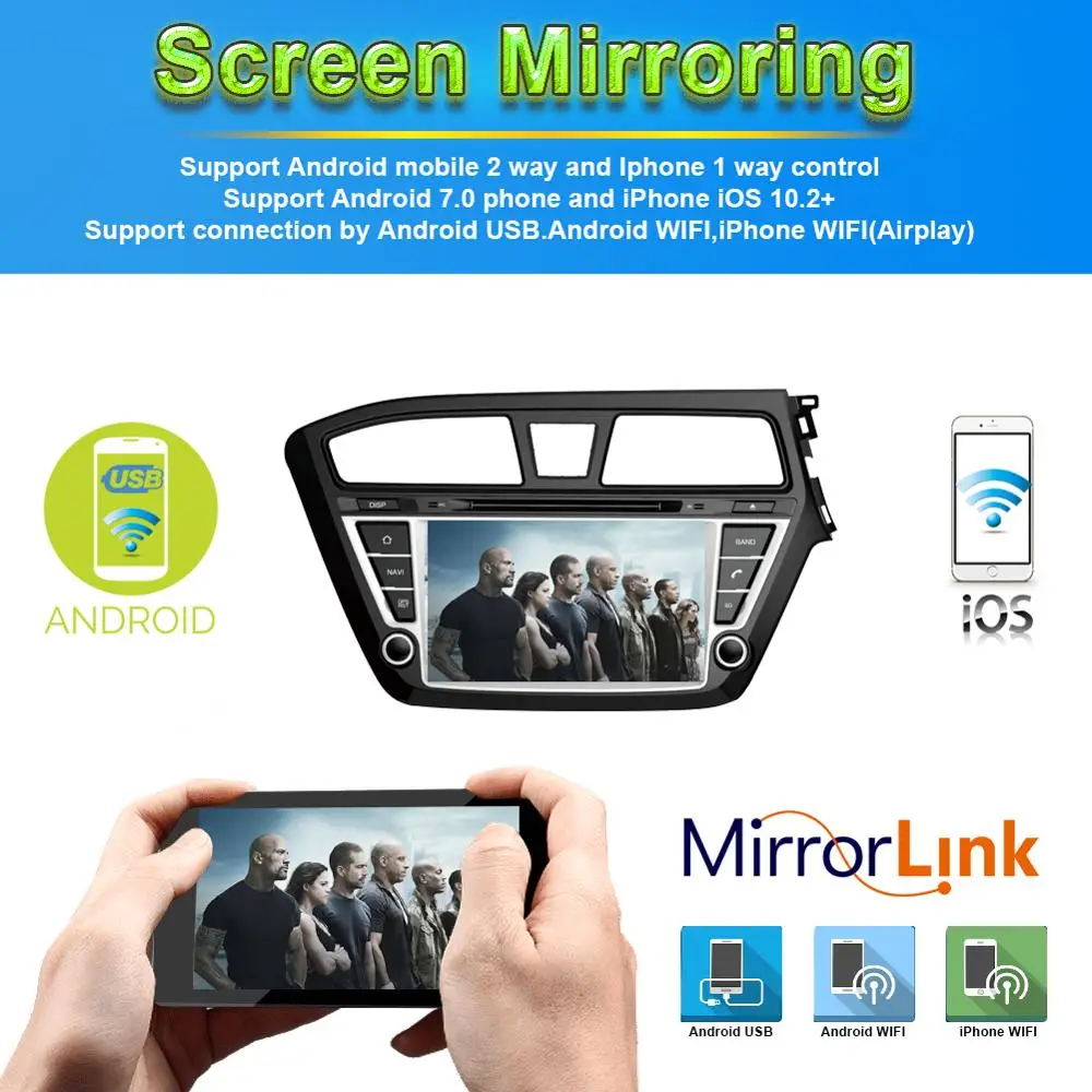 Perfect 7 Inch Android 8.0 Octa Core 4GB RAM Car CD DVD Multimedia Player For Hyundai I20 2014- Right Hand Driving Auto Radio Stereo 6