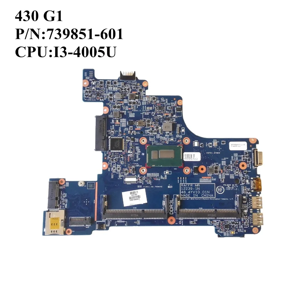SZWXZY отлично подходит для HP 430 G1 материнская плата портативного компьютера с I3-4005U
