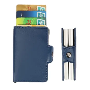 

2019 Mini Wallet Card Package Women Men ID Credit Card Protector Leather Wallet Package Boxfunda tarjeta credito