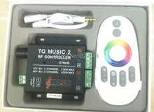 2-24V 18A 2CH RGB V2 Music led controller touch dimmer Sound/Audio control+RF Touch Remote