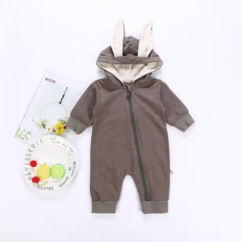 

Baby Rompers Autumn Pajamas Newborn Baby Boy Girl Rabbit Toddler Jumpsuit Romper Baby Clothes Hooded Cute Design Clothing