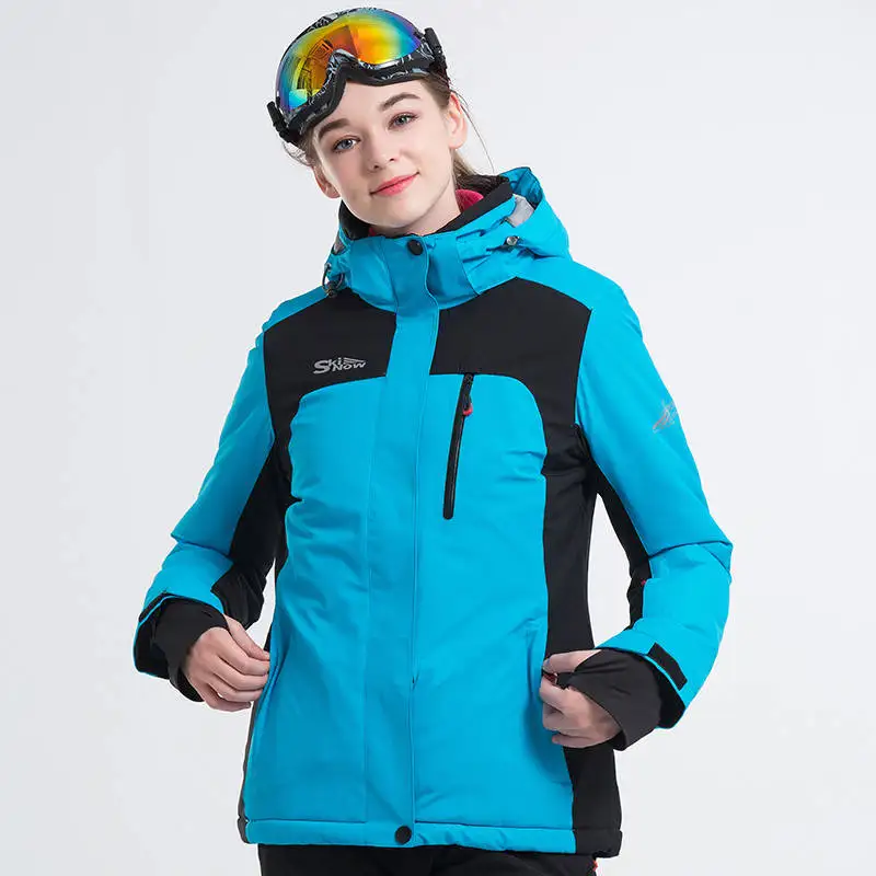 Женская флисовая куртка для походов, кемпинга, водонепроницаемая флисовая куртка, Женская лыжная куртка, куртка для сноуборда, зимняя одежда для женщин - Цвет: lake blue