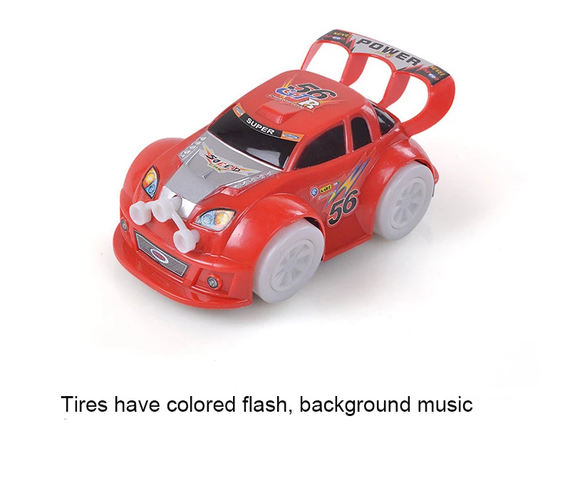 1 шт., музыкальные игрушки, транспортные средства для детей, препятствия, автоматическое рулевое управление, мигающий детский светящийся гоночный автомобиль, детские развивающие игры, подарок