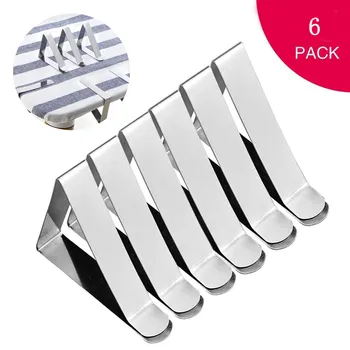 

6pcs Tablecloth Clips Stainless Steel Tablecloth Tables Cover Clips Holder Clamps For Home Marquees Wedding Party Picnic p5