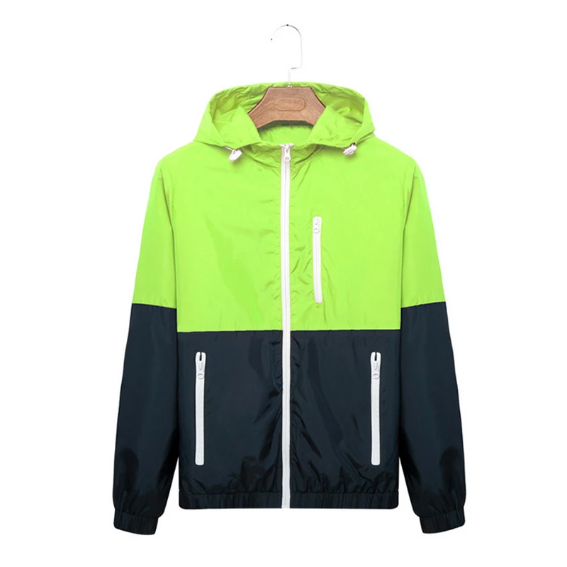 

Newly Fashion Men Jacket Coat Causal Hooded Jackets Thin Windbreaker Zipper Up Outwear Tops