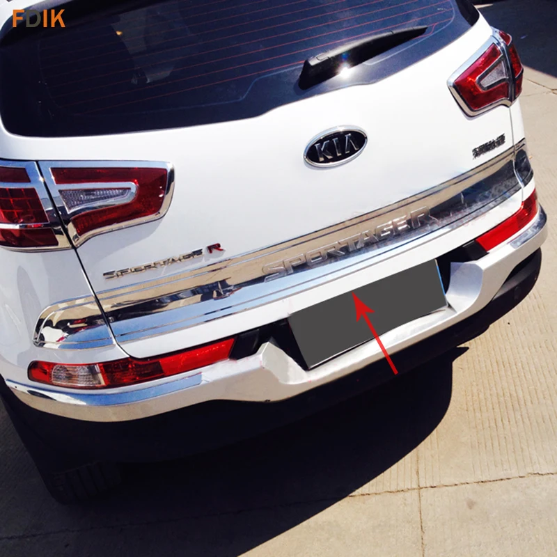 ABS Хромированная задняя дверь Задняя Крышка багажника Накладка для Kia Sportage R 2011 2012