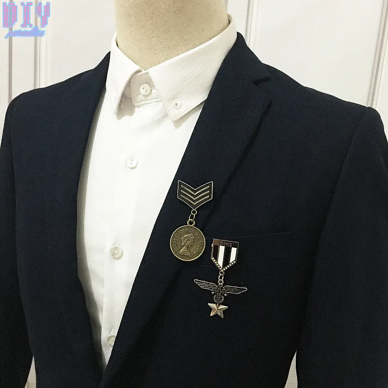 Любовь пять звезд Орел военный металлический значок ретро плечо доска армейские знаки различия булавка На брошь медаль ручной работы