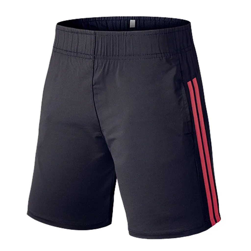 CHAMSGEND, модные мужские однотонные повседневные пляжные шорты, эластичные быстросохнущие свободные спортивные штаны для бега, баскетбола, плавки - Цвет: Красный