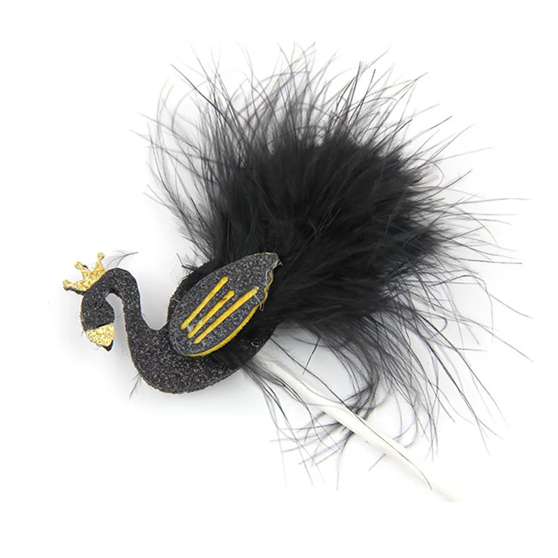 

1PC/Pack Wedding Birthday Party Cake Decorating Supplies Baby Shower Plug Swan Feather Insert Card Dessert Roasting Cake Topper