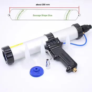 

YOUSAILING Quality 10 Inches 400ml Sausage Pneumatic Caulking Gun Glass Glue Gun Air Rubber Gun Caulk Applicator Tool