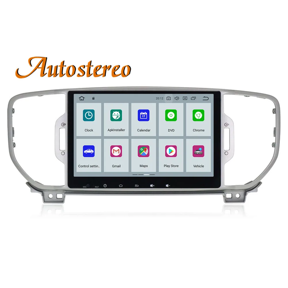 Top Android 9 Octa Core car NO dvd player for KIA sportage 2016+ KX5 gps navigation 1 din radio tape recorder stereo head unit pad 5