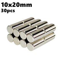 Cylinder Neodymium Magnets Disc 10mm x 20mm 10*20 N35 30pcs Rare Earth Imanes NdFeb Strong Magnetic Bar Magnet