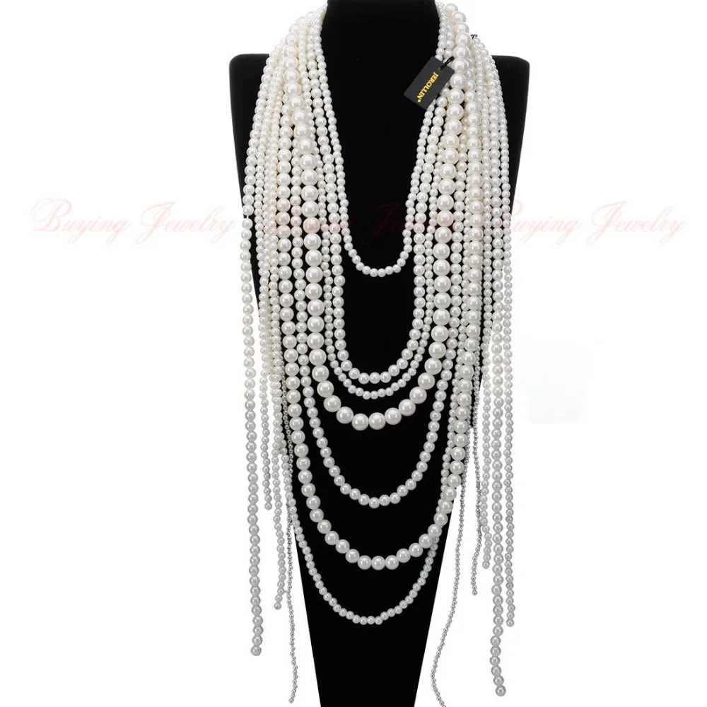 Fashion Jewelry Chain Wood Beads Collar Cluster Statement Pendant Bib Necklace