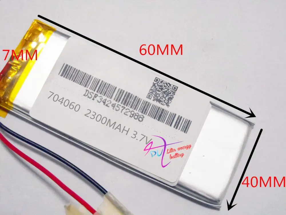 Литий-полимерная батарея 3 7 704060 074060 mah MP5 inch MP4 navigator security products 2300 V | Электроника