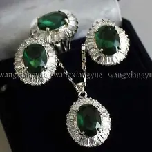 Mujer благородство удача для женщин GP инкрустация DIY Бусины Из Самоцветов серьги/Кольцо/ожерелье кулон набор серебряный крючок Изысканная мода