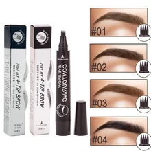 

Romatpretty 4 Colors Waterproof Eye brow Tint Cosmetics Natural Long Lasting Microblading Eyebrow Tattoo Pen Eyebrow Enhancer